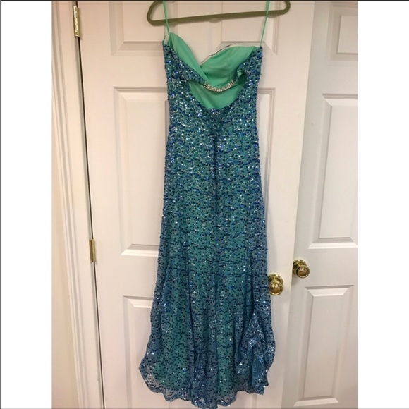 Strapless sequin mermaid prom formal dress 🧜🏻‍♀️ - Picture 4 of 7